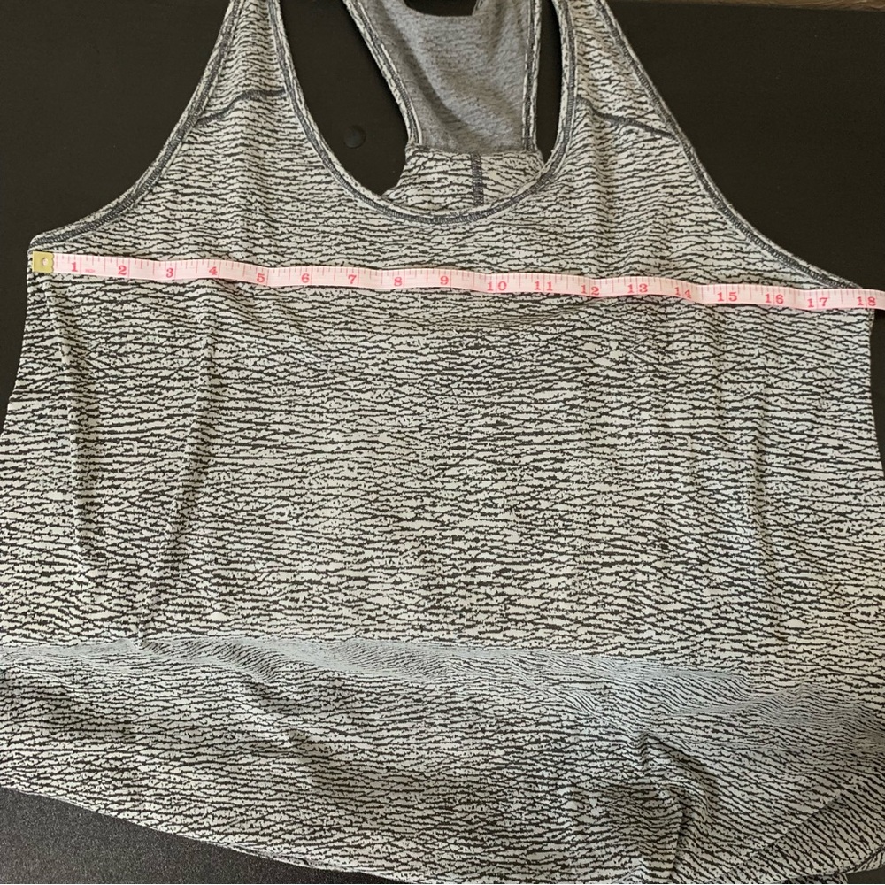 Lululemon Essential Tank Sheer Luon Pebble Jacquard White gray - Picture 7 of 7